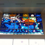 Mural art in the SeaTac airport Mural art in the SeaTac airport