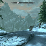 Hunter and Dog and the View of Bleak Falls Barrow Hunter and Dog and the View of Bleak Falls Barrow